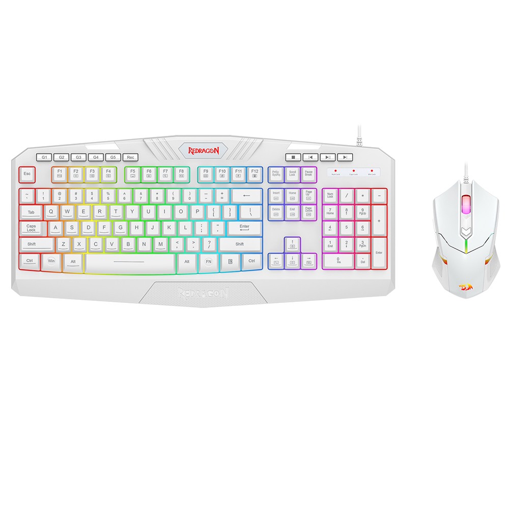 Redragon S101W-1 Wired Keyboard+Mouse Combo,RGB Backlit Keyboard,US Layout+Mouse