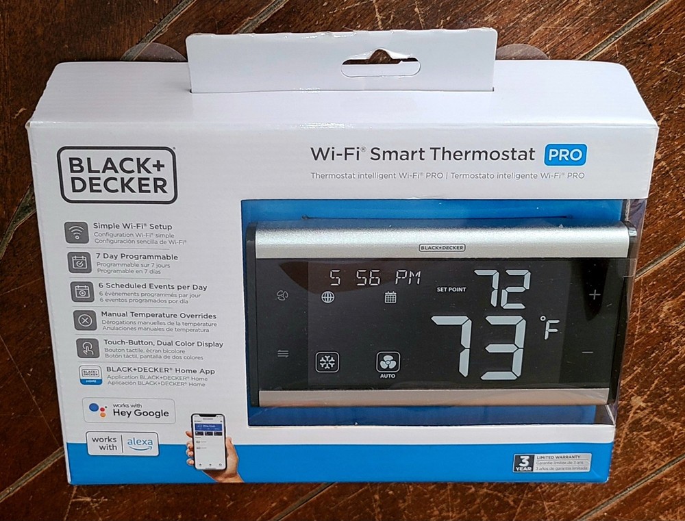 Black & Decker Wi-Fi Smart Thermostat PRO ~7 Day Programmable~ #CT7901A
