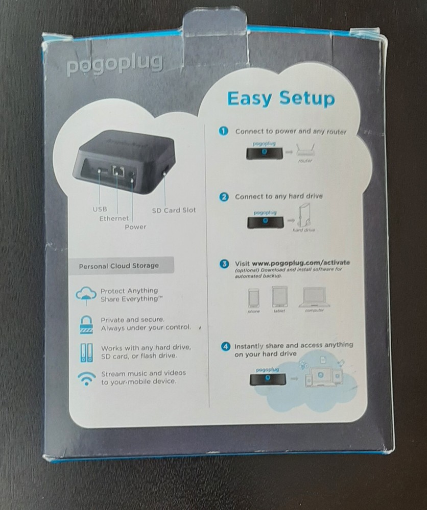 Pogoplug Personal Cloud Backup Hardware NEW IN BOX use build Linux boot system