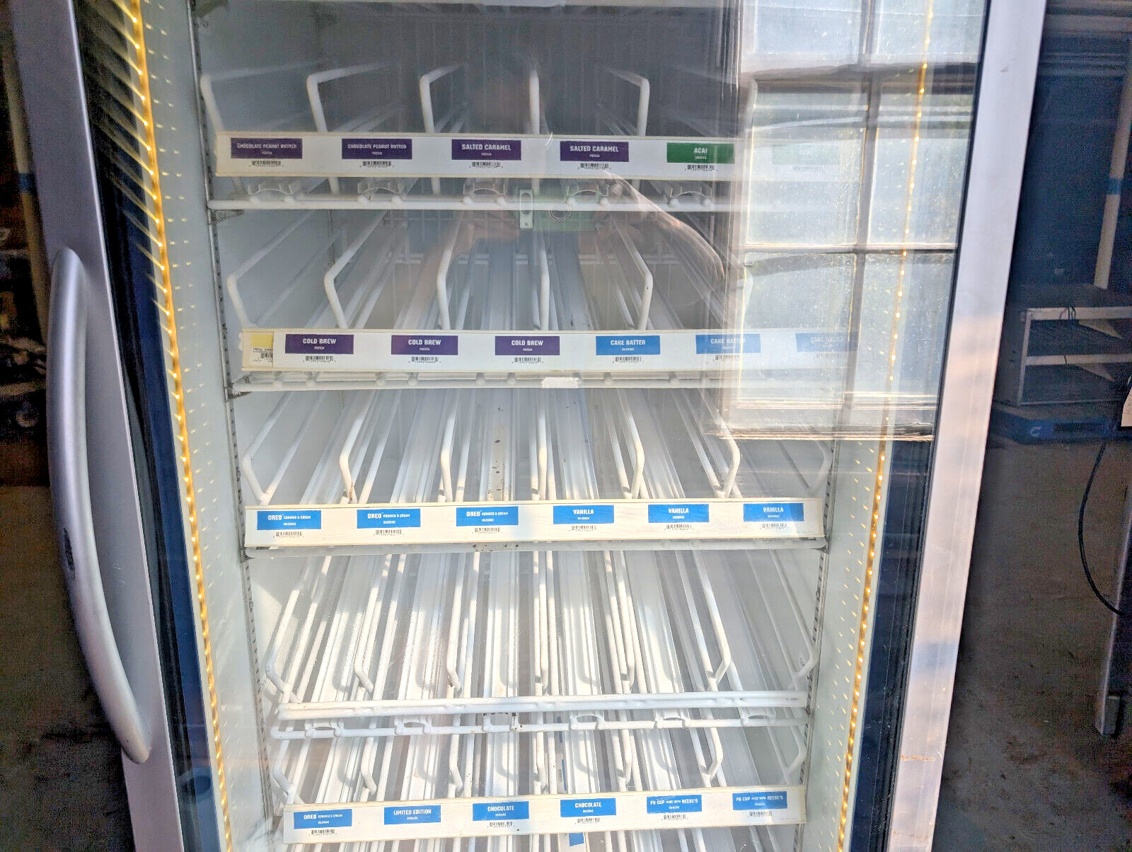 Minus Forty Glass Door Freezer, Merchandiser, Adjustable Shelves, F'REAL