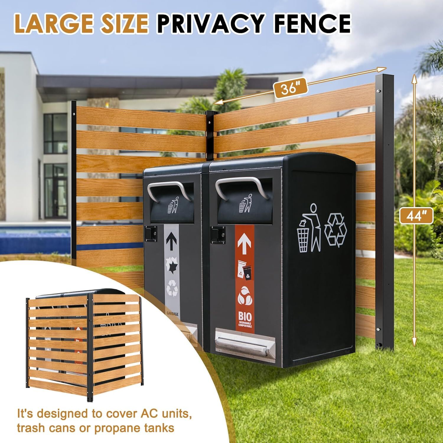 Barbella Air Conditioner Fence Screen Privacy Fence Air Conditioning Cover