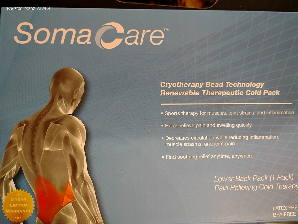 SOMA CARE Cold Pack,Cryotherapy Bead Technology Renewable ,Lower Back