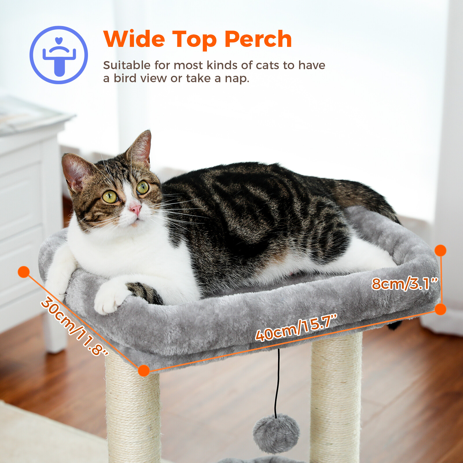 PAWZ Road Cat Tree Tower with Scratching Post Scratcher Condo Furniture Bed Toys