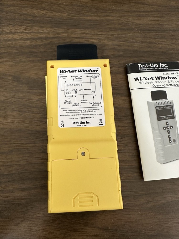 Wi-Net Window Wireless Network Analyzer Scanner Pinger Tester WP150 Test