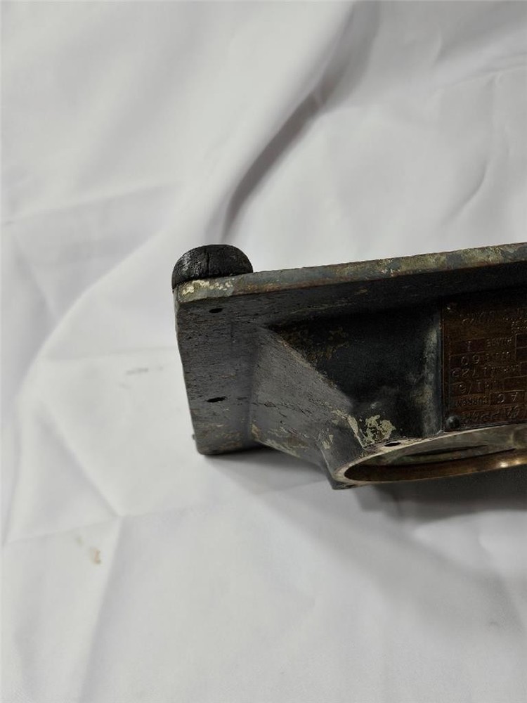 Vintage Solid Cast Brass Machine Motor Base Alsop Engineering Co, Architectural