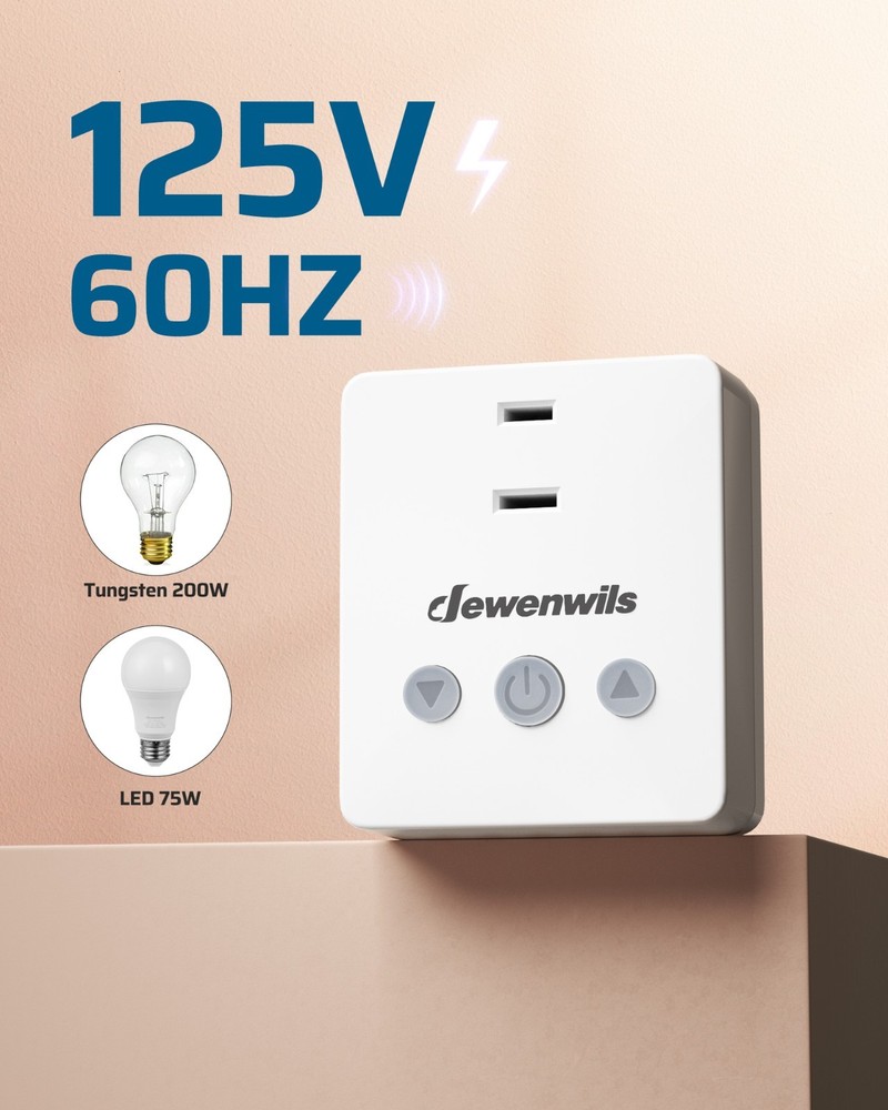 DEWENWILS Plug in Lamp Dimmer Switch Wireless Remote Control 100FT