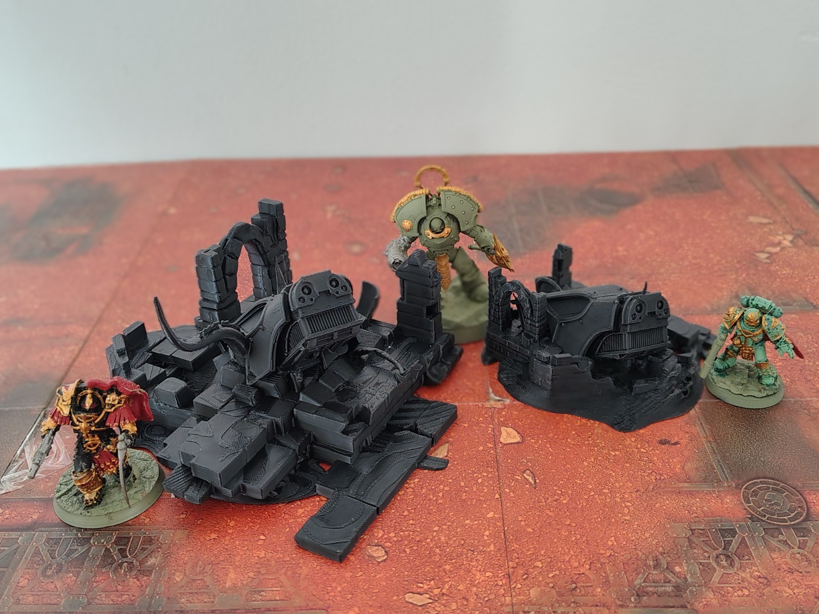 Warhound Titan Wreck Perfect Warhammer Terrain Ruin Objective Marker Set / Lot