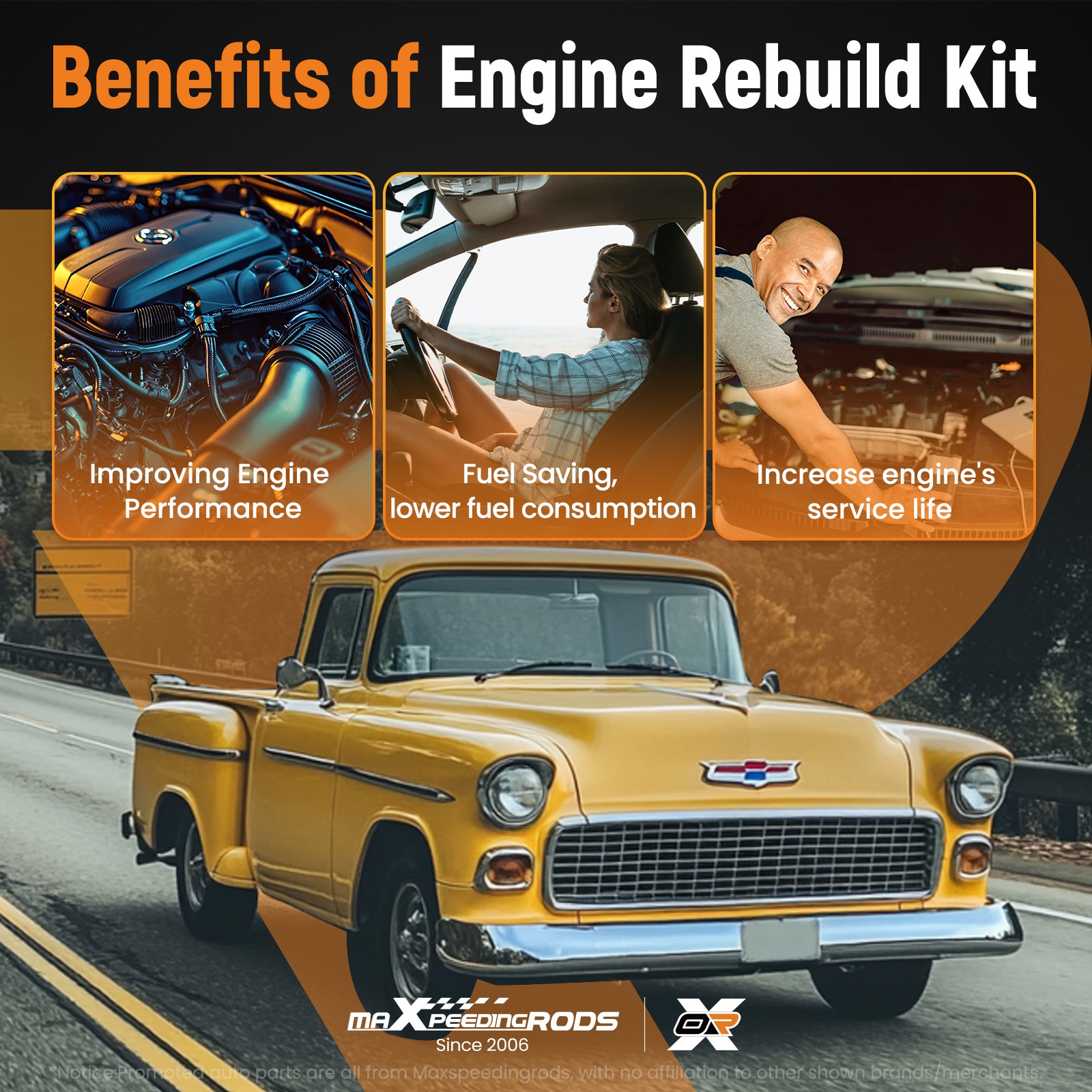 Full Engine Gasket Set for Early 2 Piece Rear Seal Chevrolet SBC 283 327 350 5.7