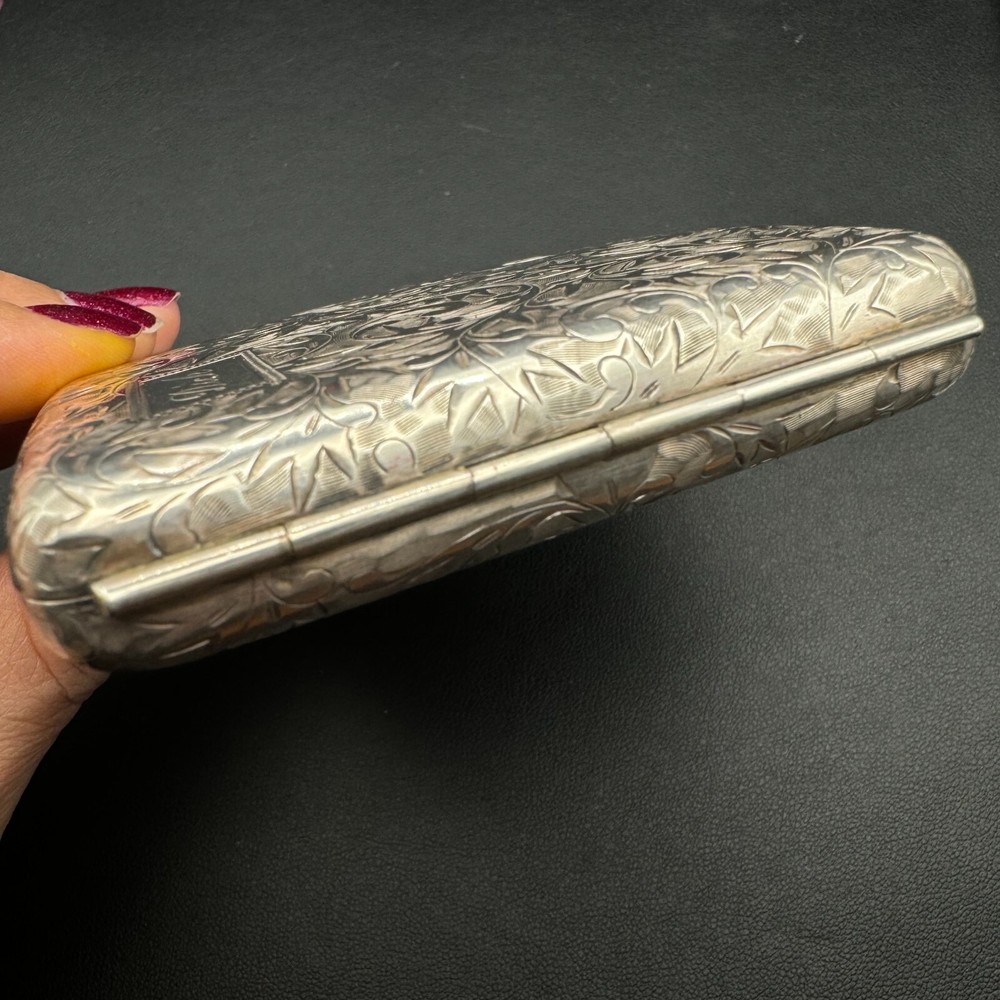 Victorian Sterling Silver Cigarette Case engraved "Dick"
