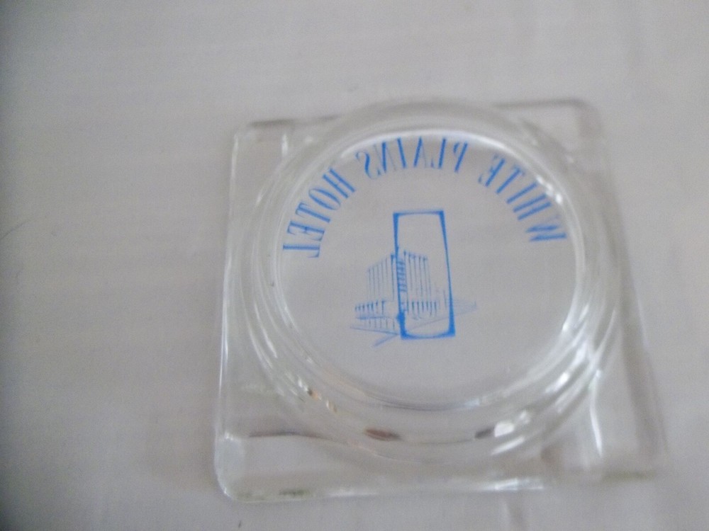 White Plains Hotel Glass Ash Tray