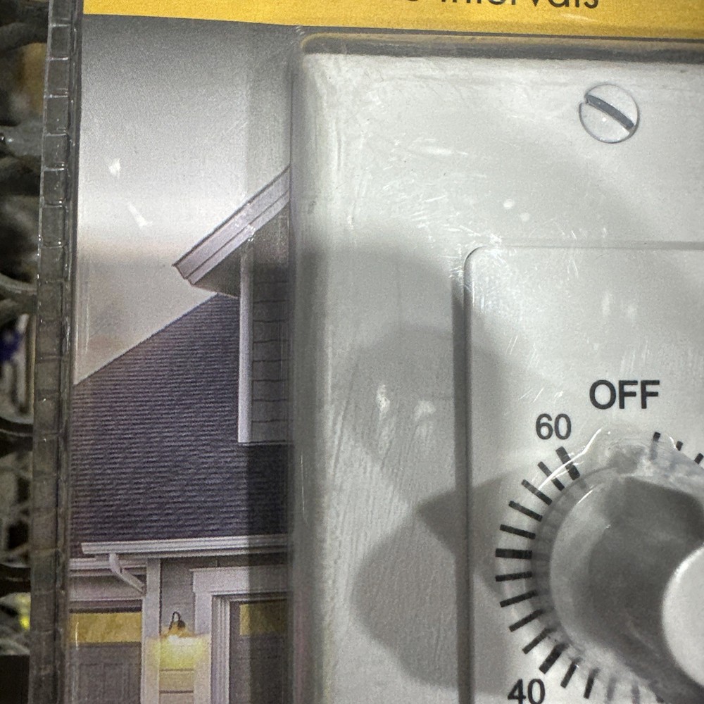 Tork In-Wall Springwound Interval Timer Switch RFF60M Indoor White Faceplate {7}