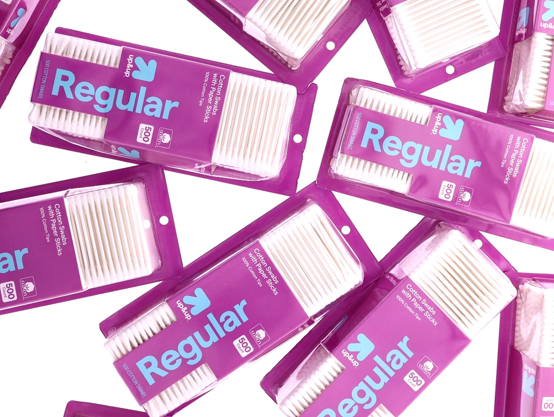 up&up Regular Cotton Swabs With Paper Sticks