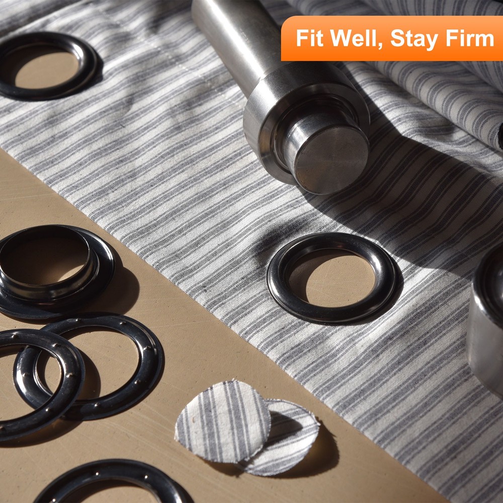 80Set Grommets Eyelets Kit 4mm Copper Eyelets with Setting Tool Silver