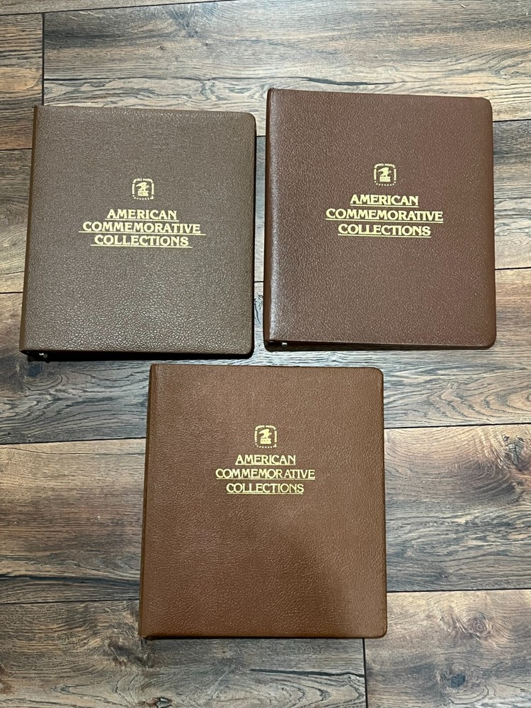 3X Used American Commemorative Collections Stamps Binders