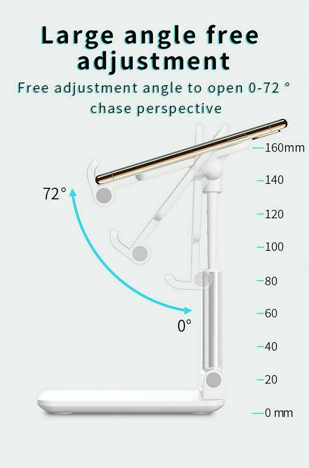 Adjustable Phone Tablet Desktop Stand Desk Holder Mount Cradle For iPhone iPad