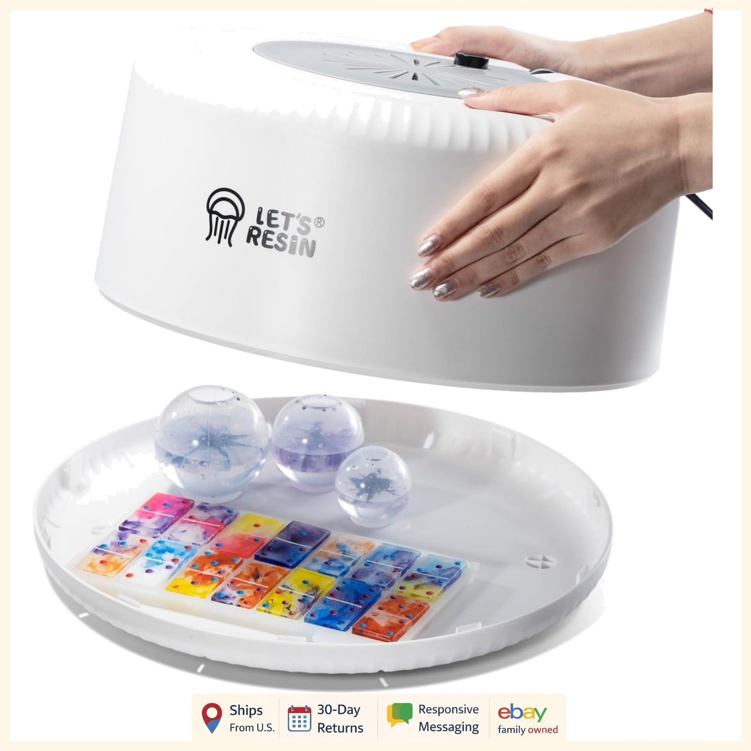 DIY Resin Curing Machine with Large Capacity Tray and Safety Features