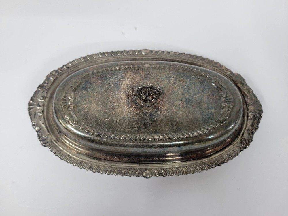 Sheridan Covered Butter Server Silver Plated with lid - No insert