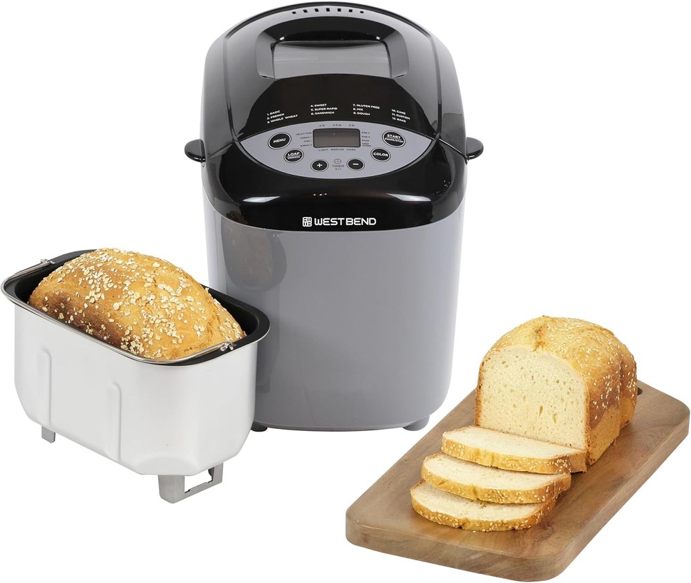 Bread Maker, Programmable with 12 Settings, Including Gluten-Free Mode