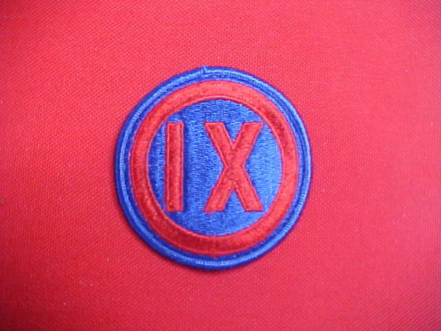 NEW US Army 9th Regional Support patch color