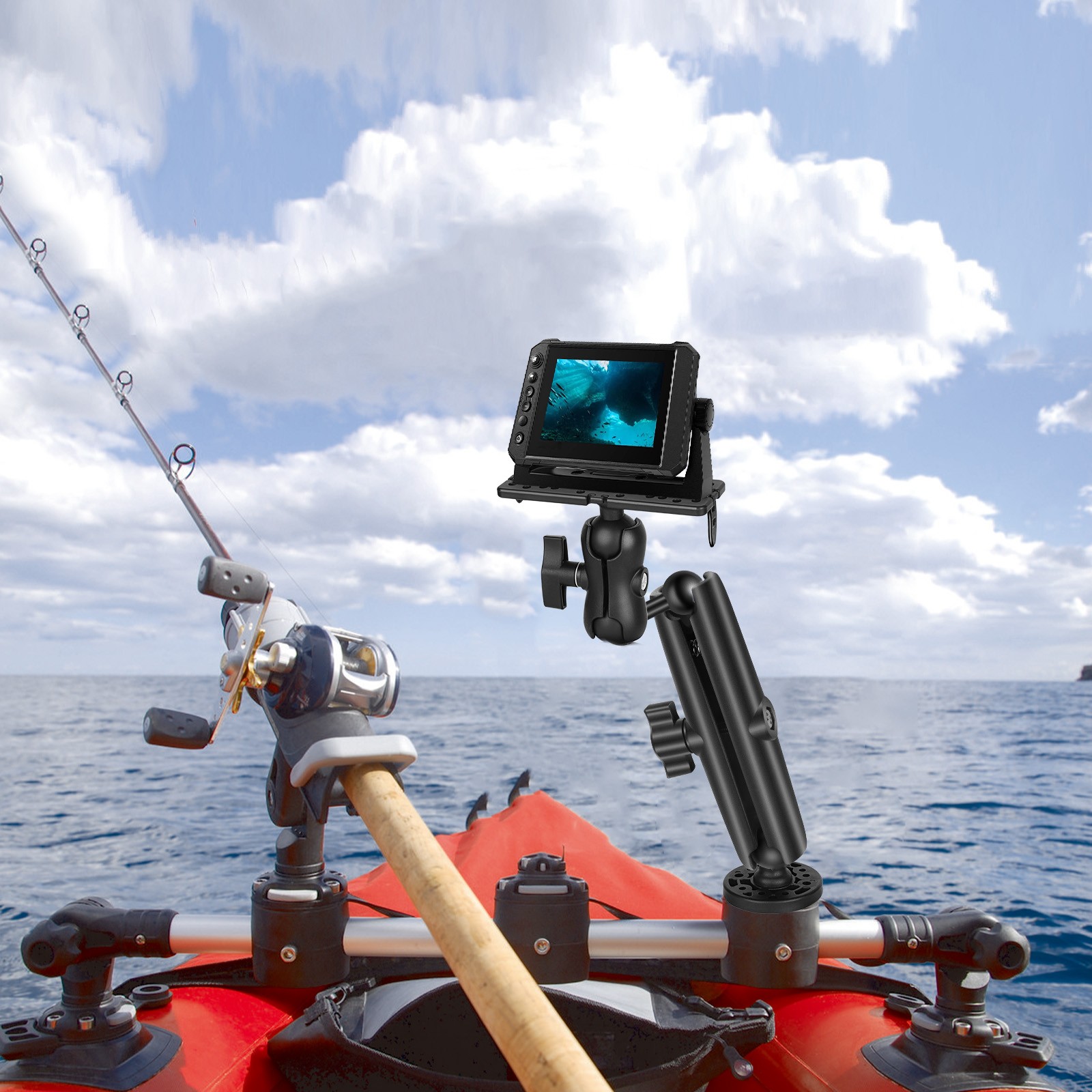 1" Ball Adapter Double Socket Arm for RAM B, Phone Tablet Mount Extension 7.48"