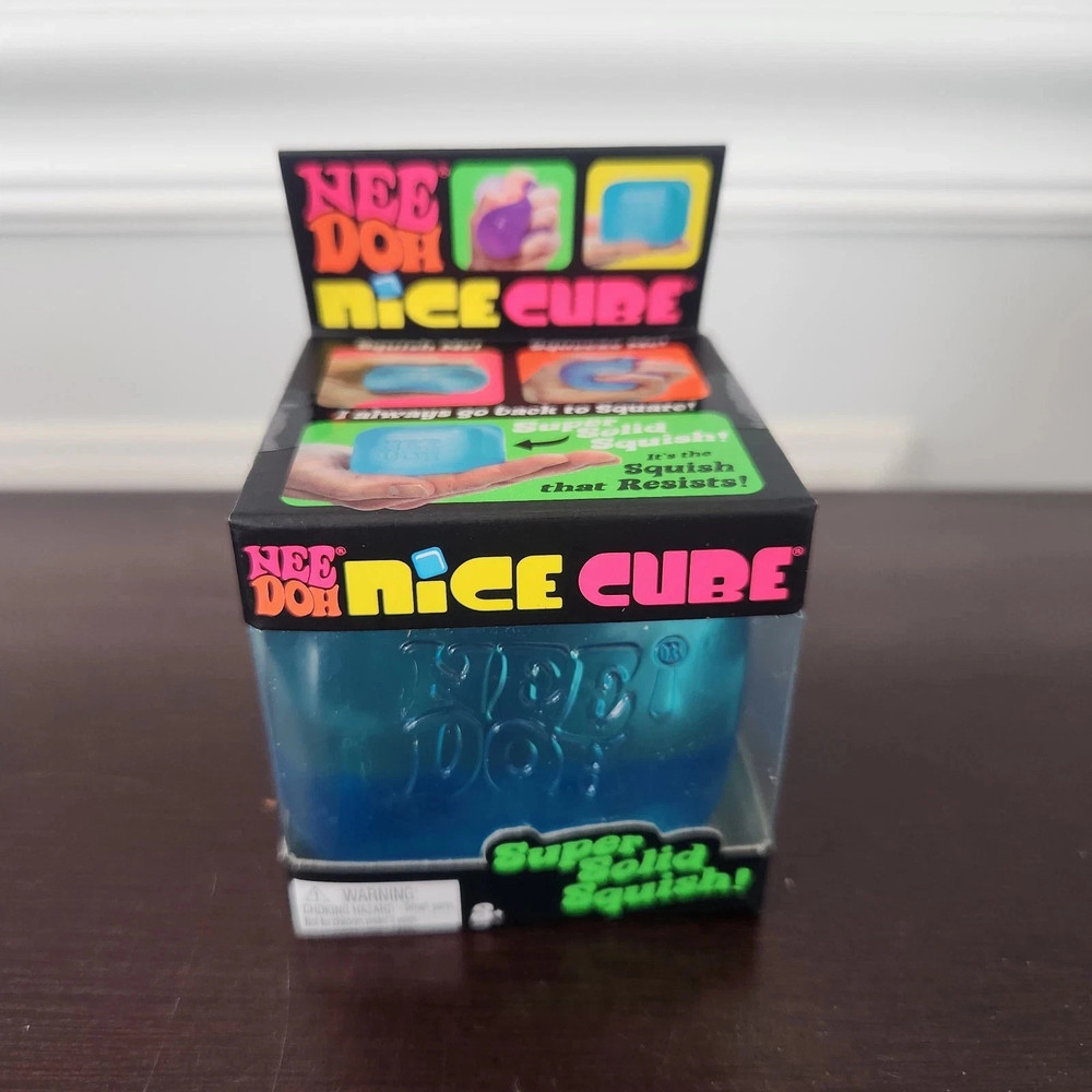 Nee Doh Nice Cube - Super Solid Squish! (Blue)