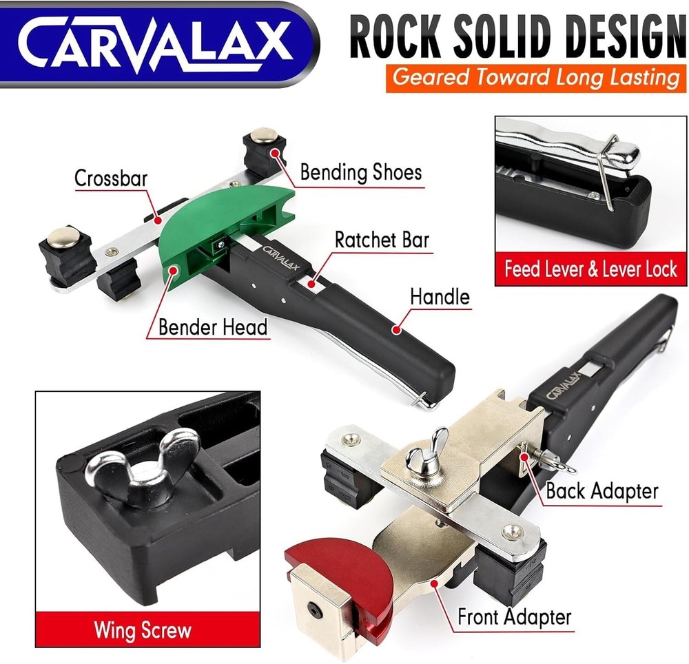 Versatile Hand-Powered Pipe Bending Kit – Compact and Durable with Storage Case