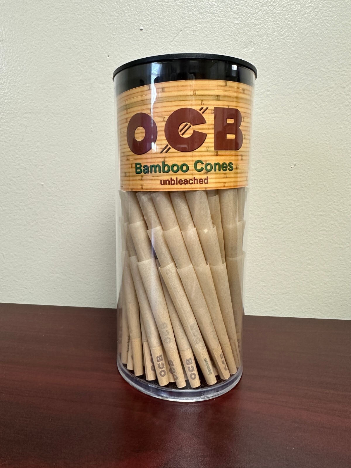 OCB BAMBOO Unbleached MINI Cone 150 Pack Cones w/Free Tube