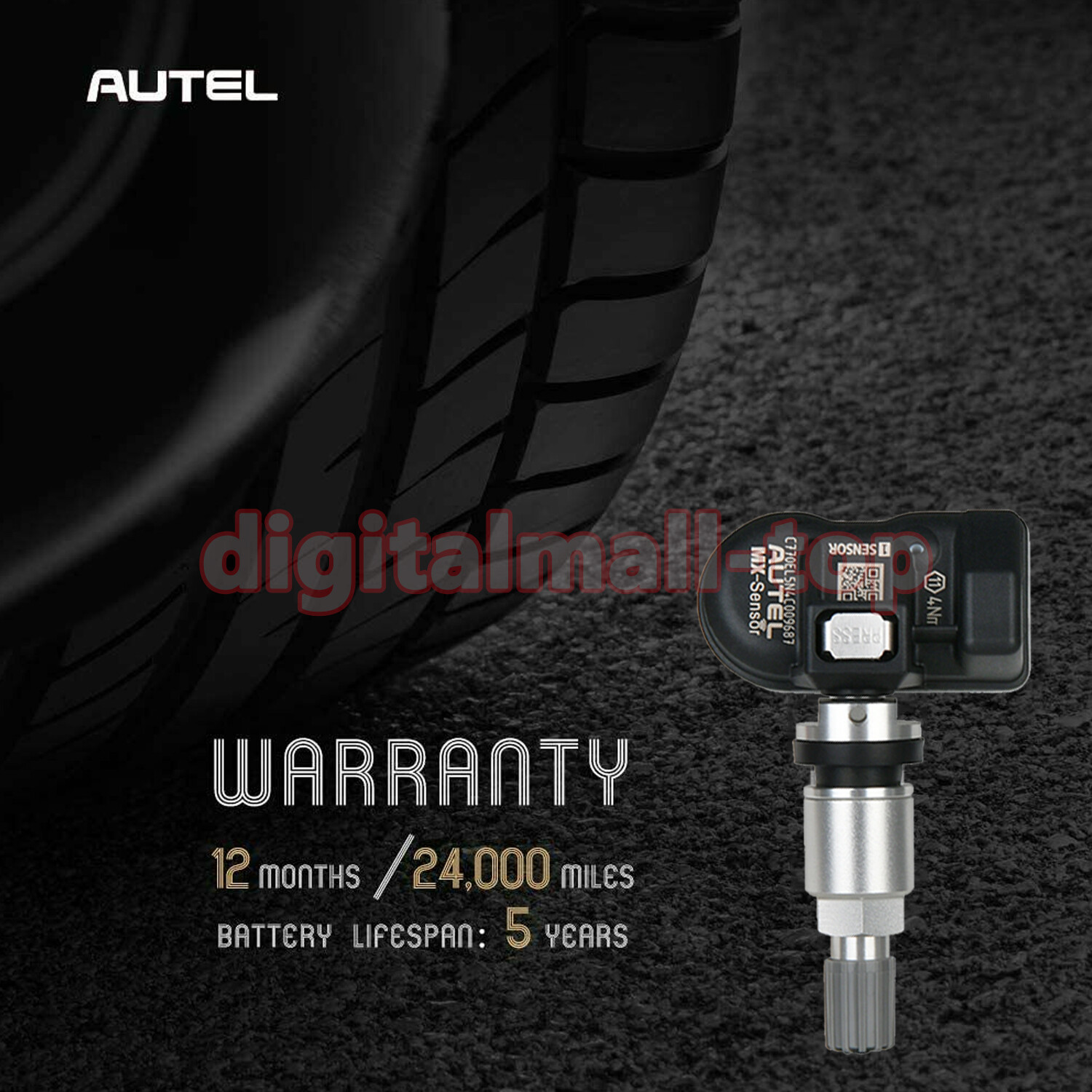 Autel MX-Sensor 315MHz & 433MHz Programmable TPMS Universal Tire Pressure Sensor