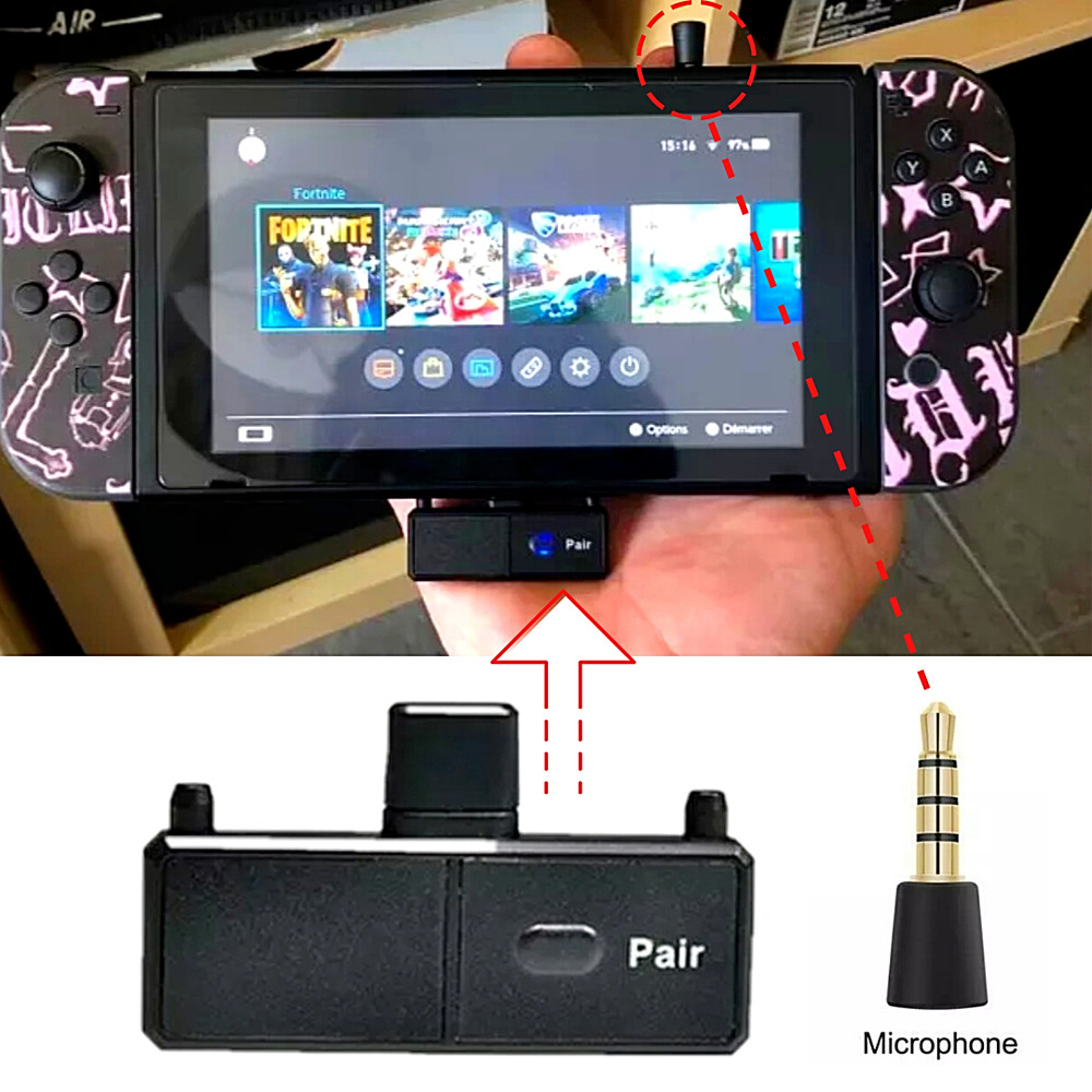 Wireless Headset Receiver USB Dongle Audio Adapter For PS5 PS4 Game Console