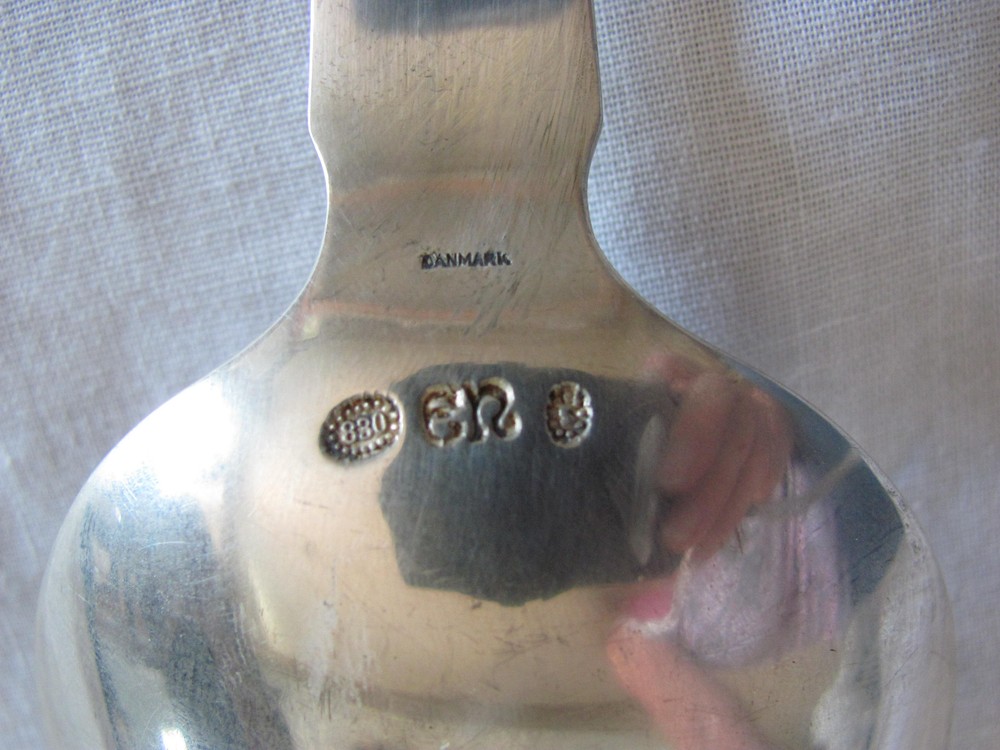 Evald Nielsen Denmark Silver 830 - Pattern #33 - Large Serving Spoon