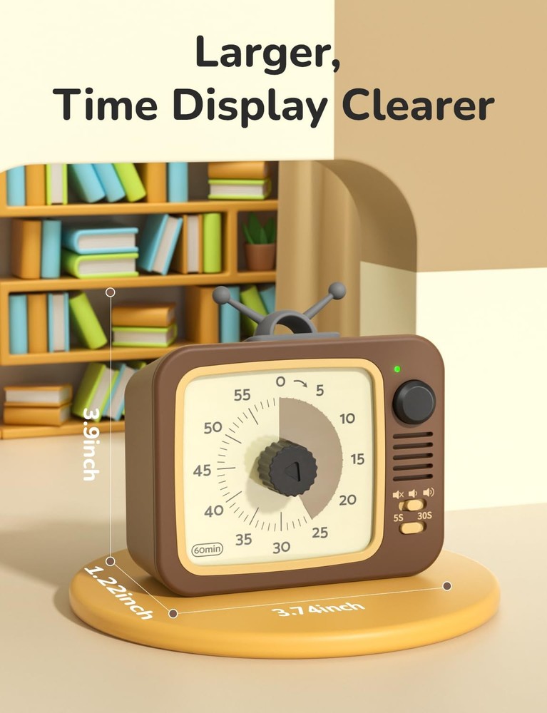 LIORQUE Visual Timer for Kids with Pause Function, 60Minute Countdown Timers ...
