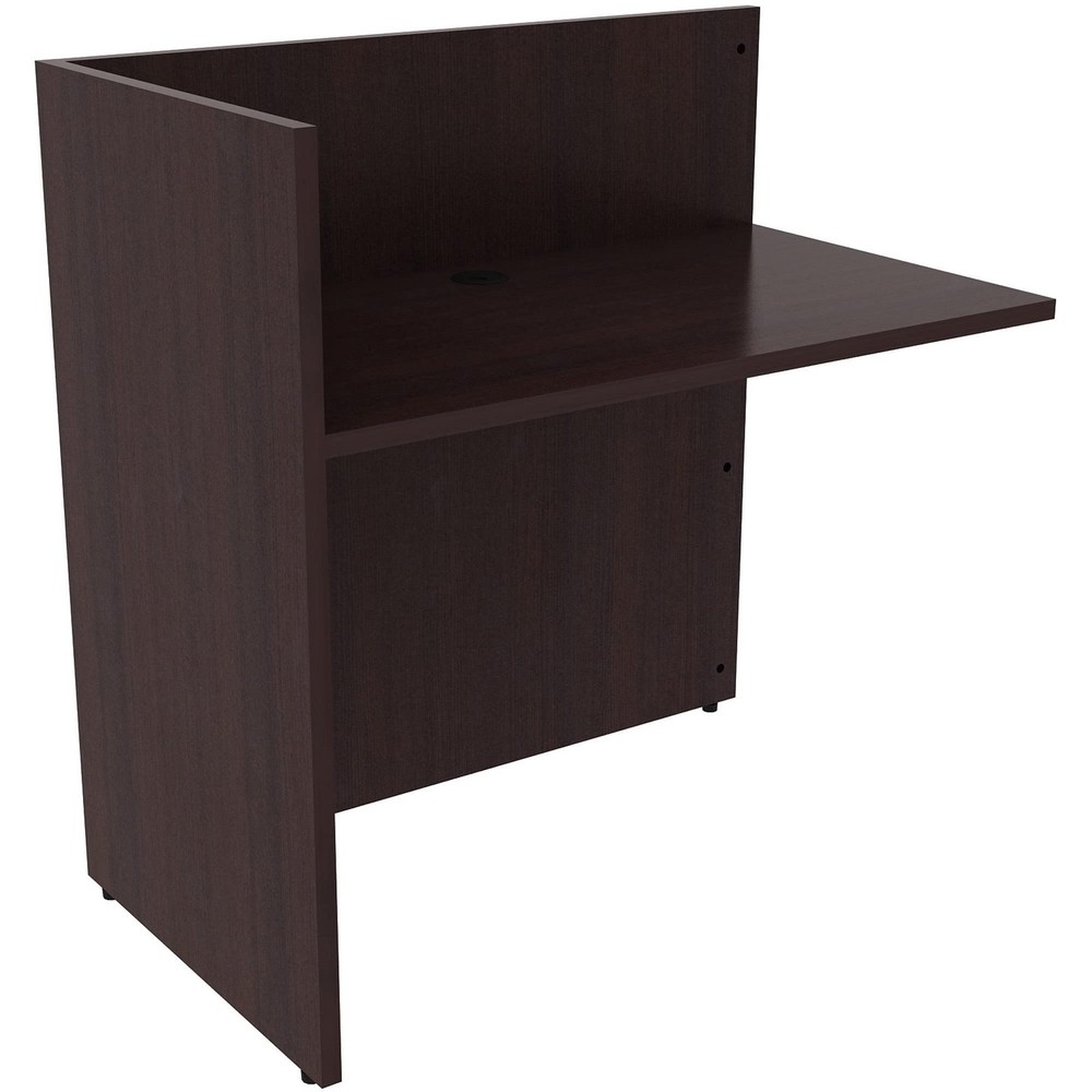 Lorell Essentails Reception Desk, Brown