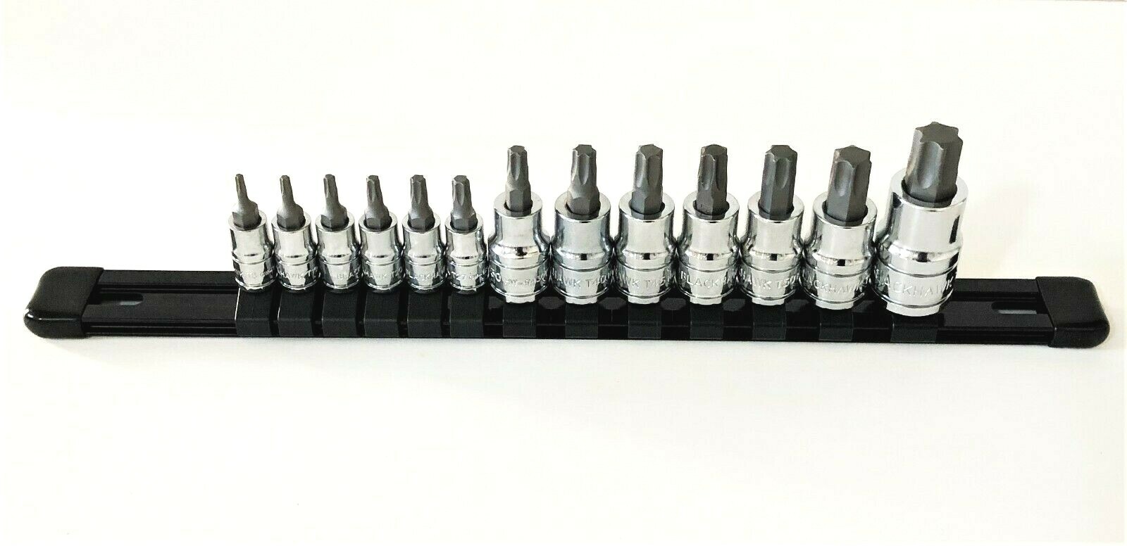 13pc Proto Blackhawk Professional Star Torx Bit Socket Set T8--T60 HW-9513T