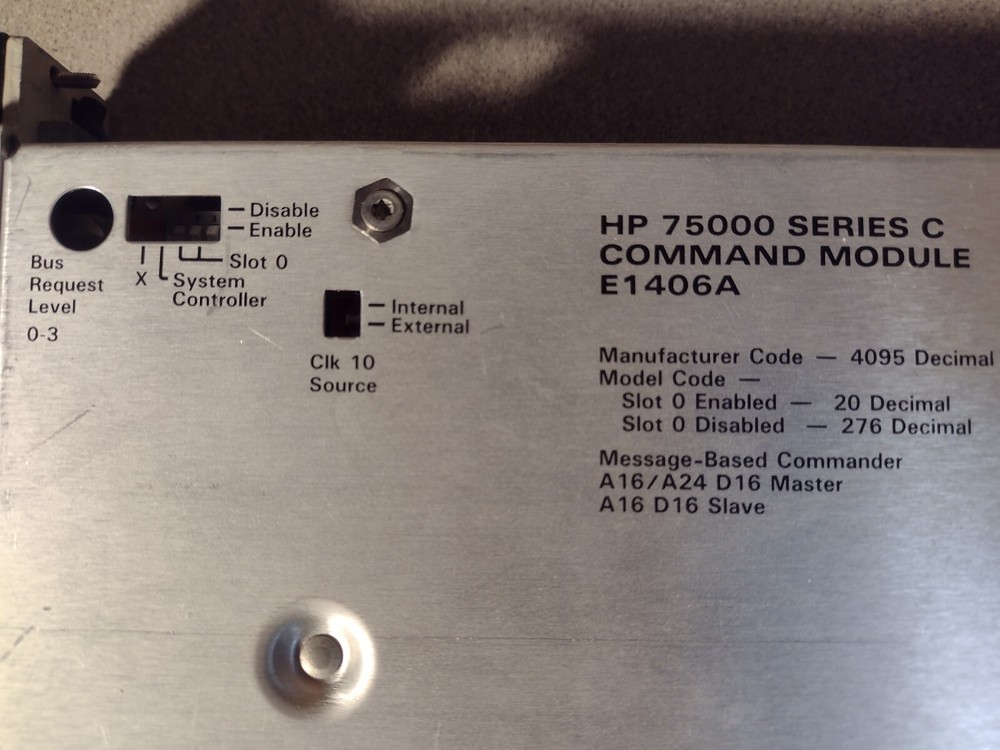 HP Agilent E1406A HP-IB Command Module VXI C-Size