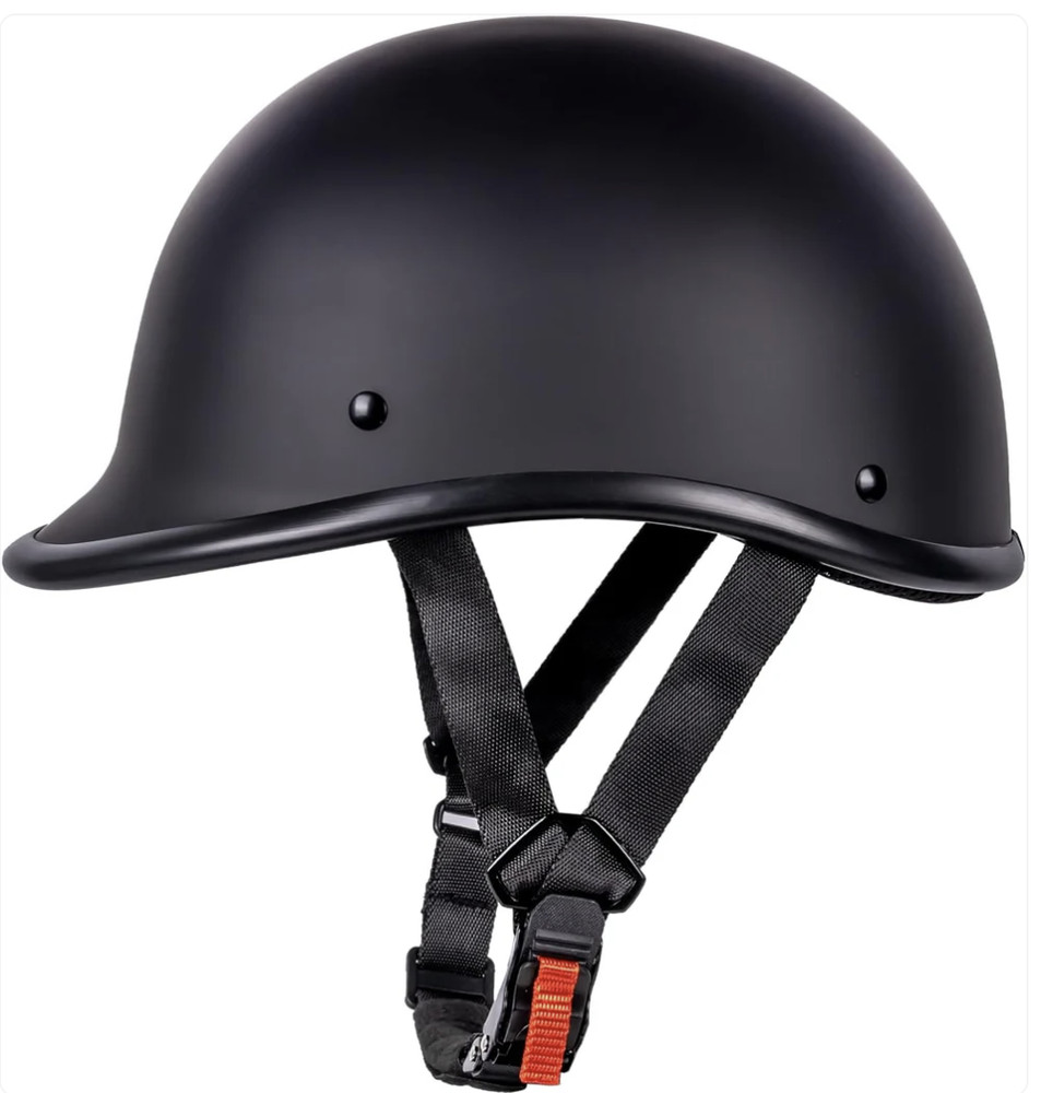 2 Pack DOT Approved Half Shell Motorcycle Helmets Matte Black Open Face Hawk Pro