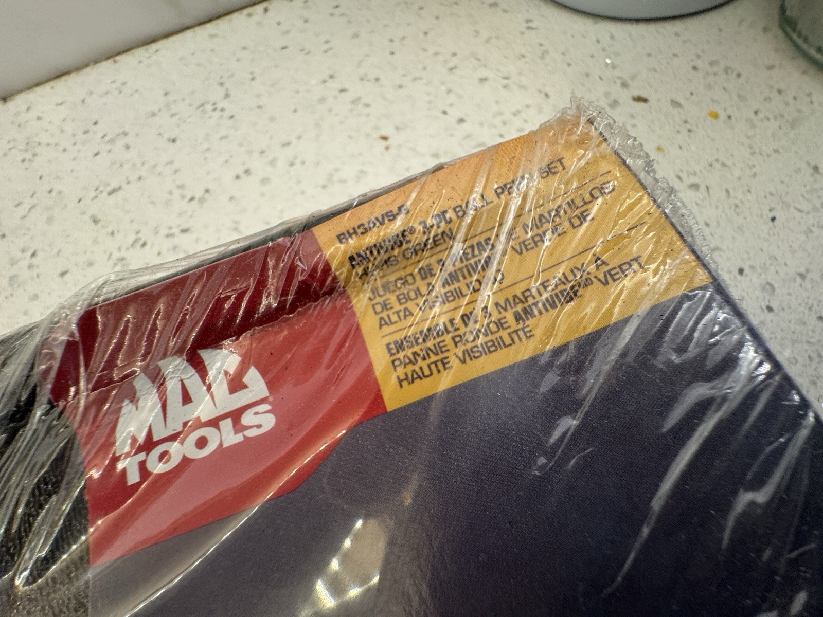 Mac Tools BH3AVS-3 Green Heavy Hitter AntiVibe 3-Piece Ball Peen Hammer Set NEW