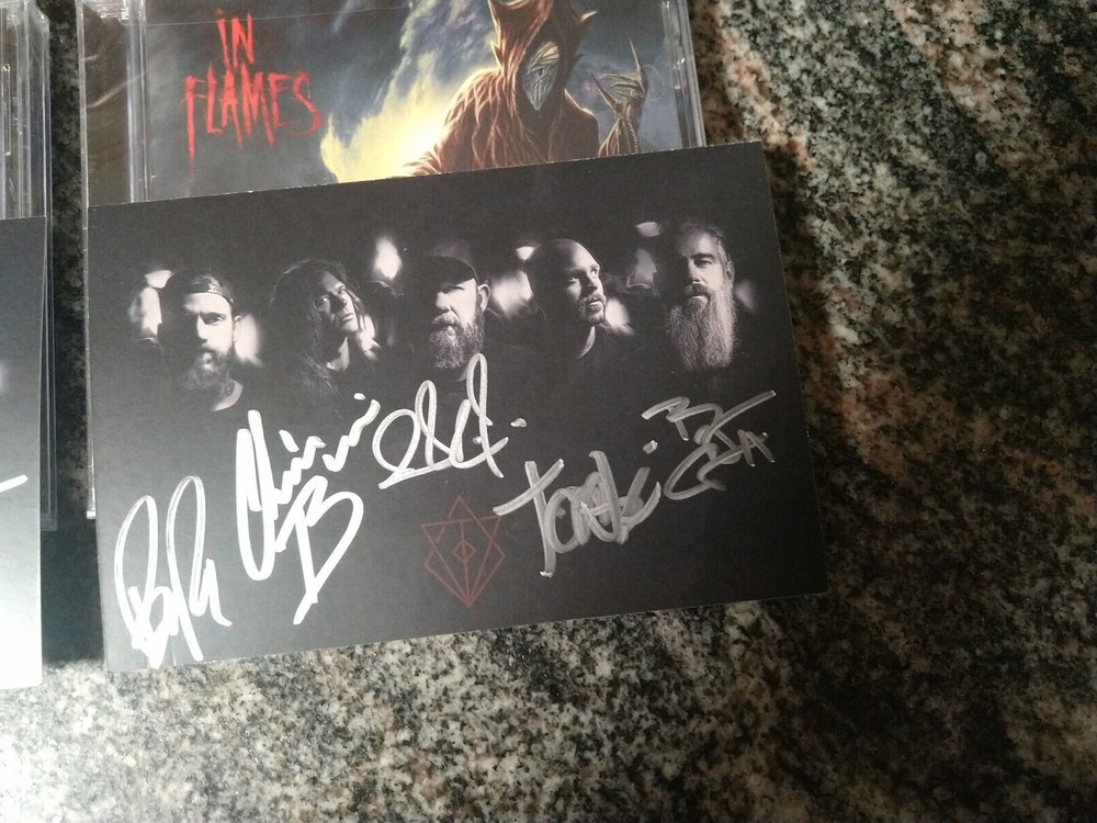 Signed IN FLAMES Foregone CD With Autographed Postcard signed