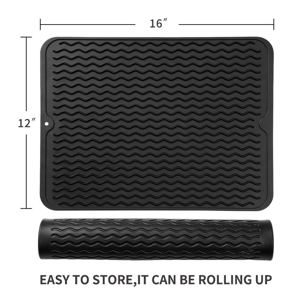 Silicone Dish Drying Mat for Multiple Usage Easy clean Eco-friendly