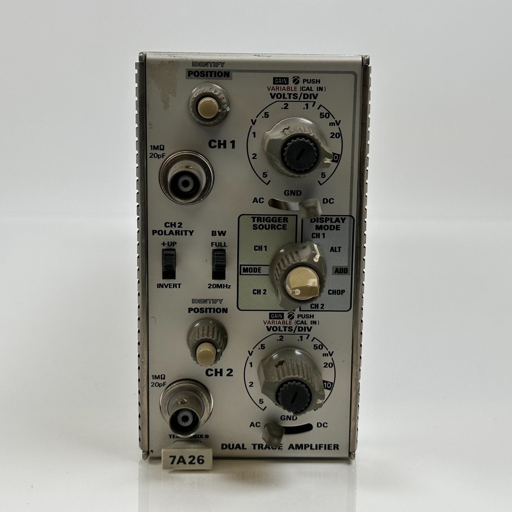 Tektronix 7A26 Dual Trace Amplifier Scope Plug In Unit Module