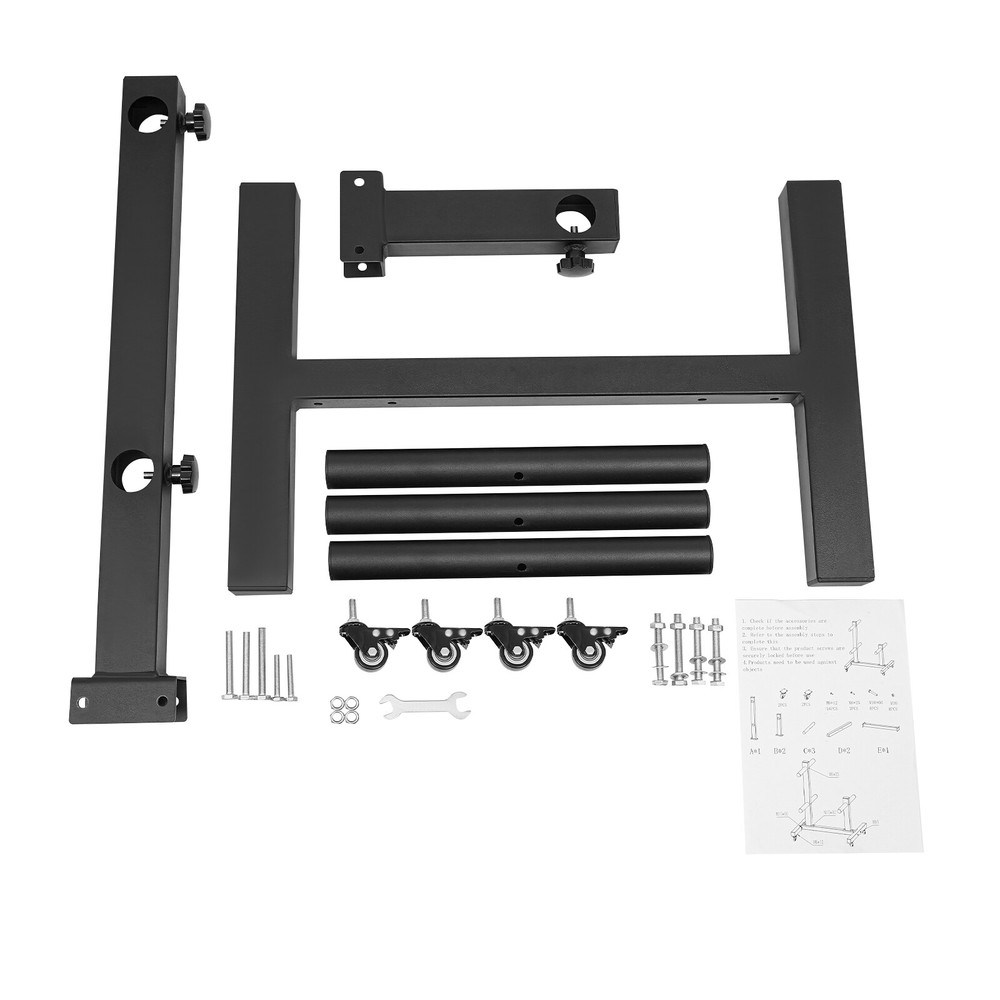 Durable Weight Plate Rack Tree with Universal Wheels for Easy Storage
