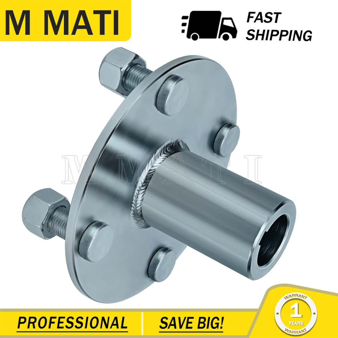 For Go Kart Live Axle Hub 4" x 4" Bolt Pattern Hub and 1" to 3/4" Axle Step Down