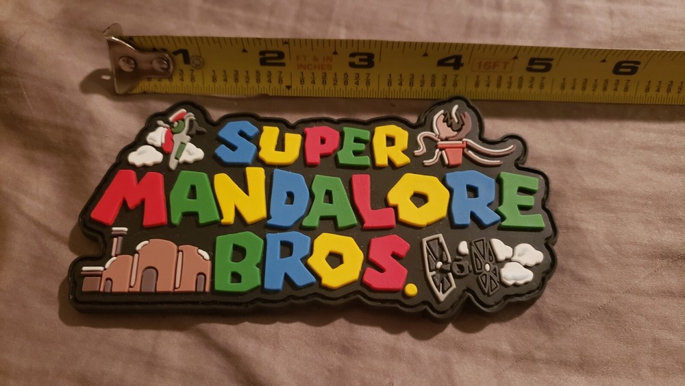 Star Wars Super Mandalore Bros. 3d PVC Rubber Morale Hook/Loop Patch