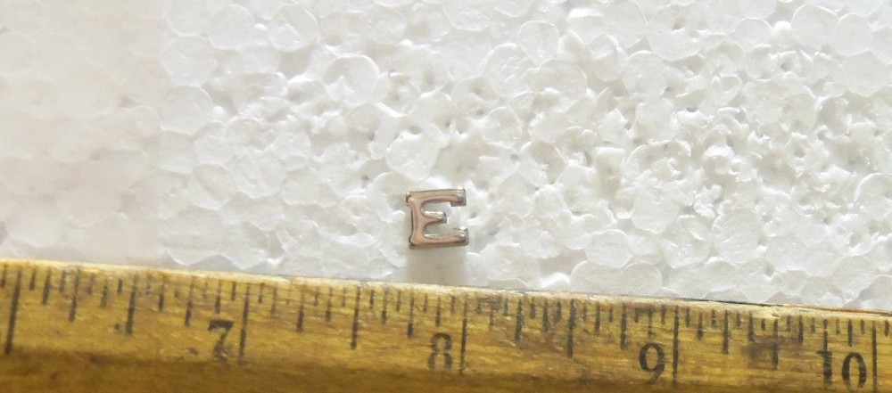 Silver Letter “E” Attachment for Ribbons & Medals