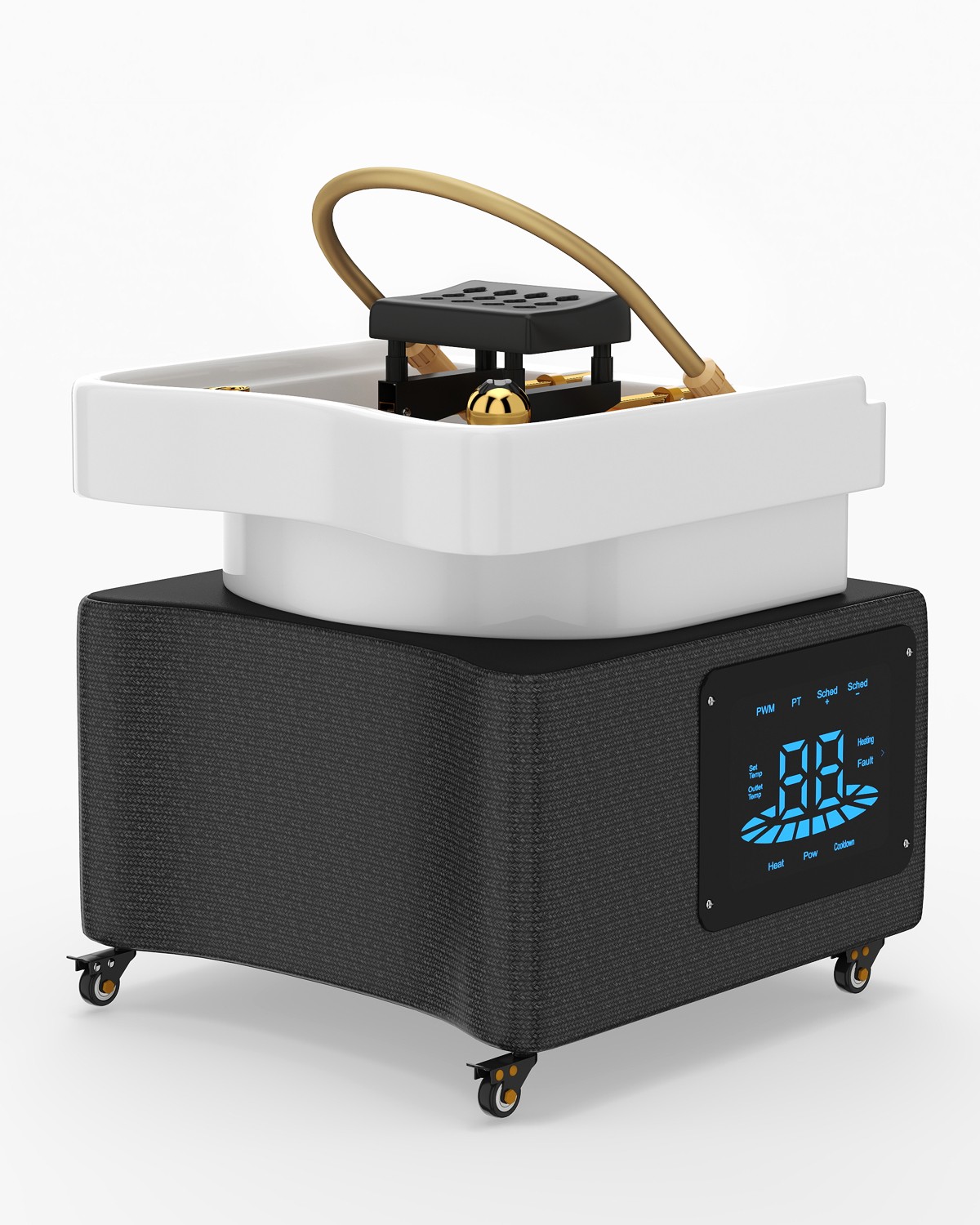 Portable Head Spa Shampoo Bowl Water Cycle LED Light Therapy ScalpCare Equipment