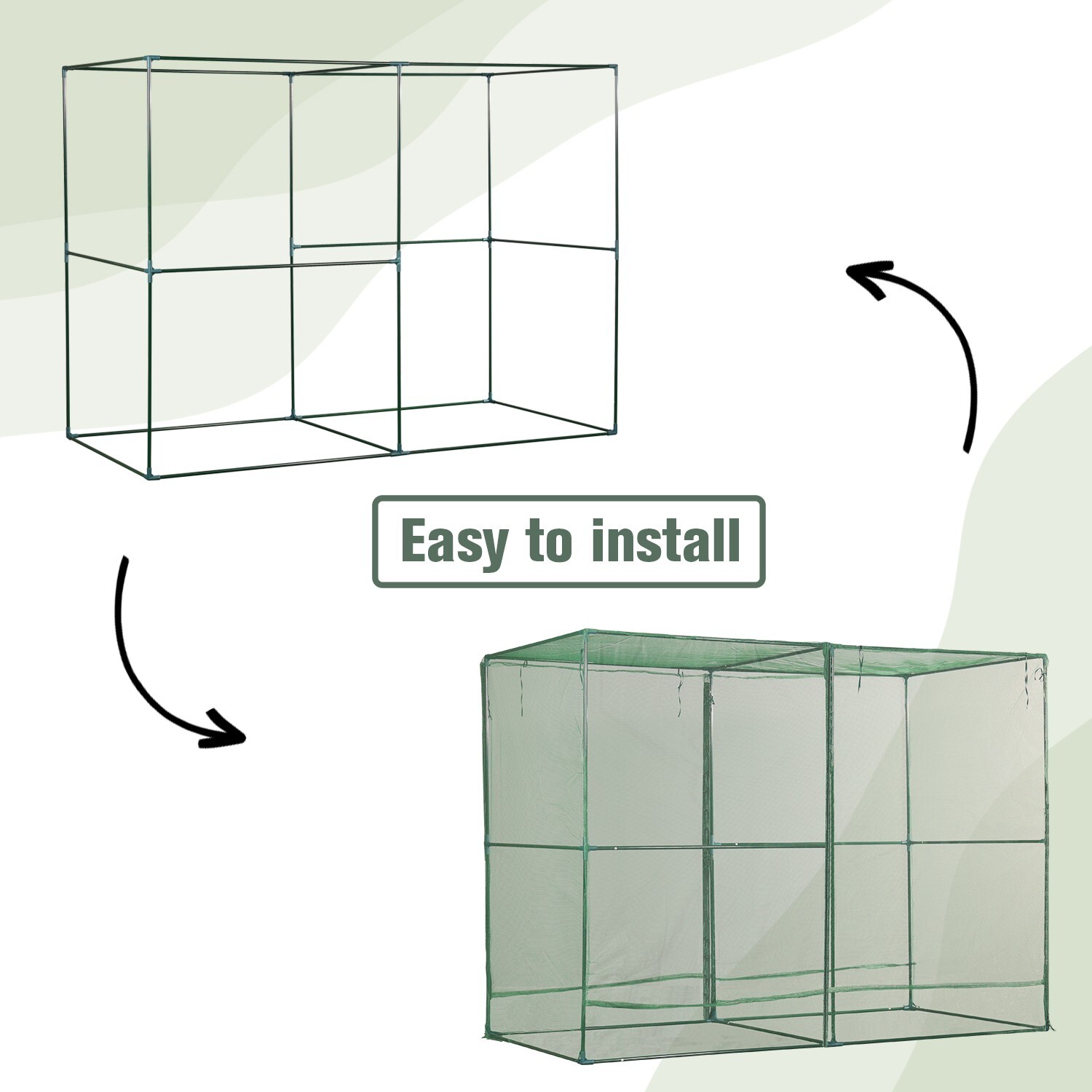 Aoodor 8x4x6ft. Walk-in Crop Cage Plant Protection Tent For Insects Squirrel