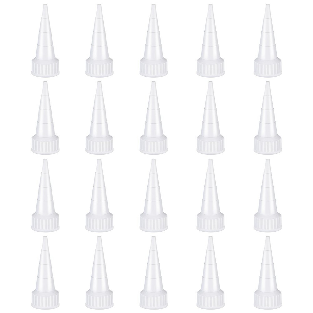 Zhehao 20 Pack e6000 Snip Tip Applicator Tips Cap for E6000 Craft Glue White