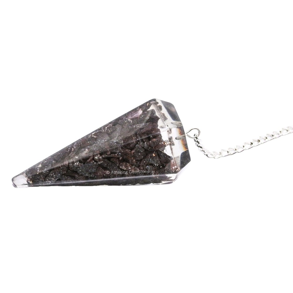 Hematite Orgone Crystal Pendulums