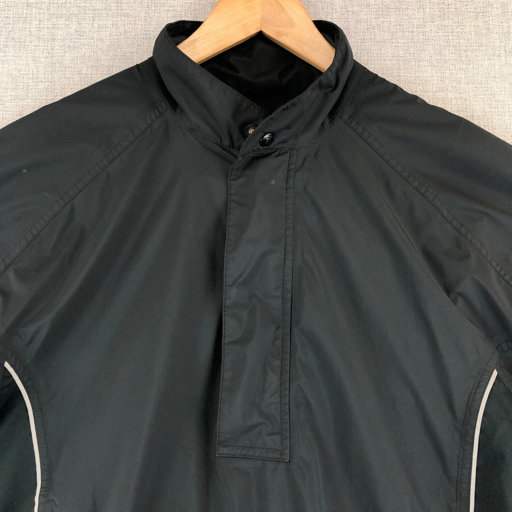 DryJoys FootJoy Pullover Windbreaker Golf Lightweight Jacket Black Men Small