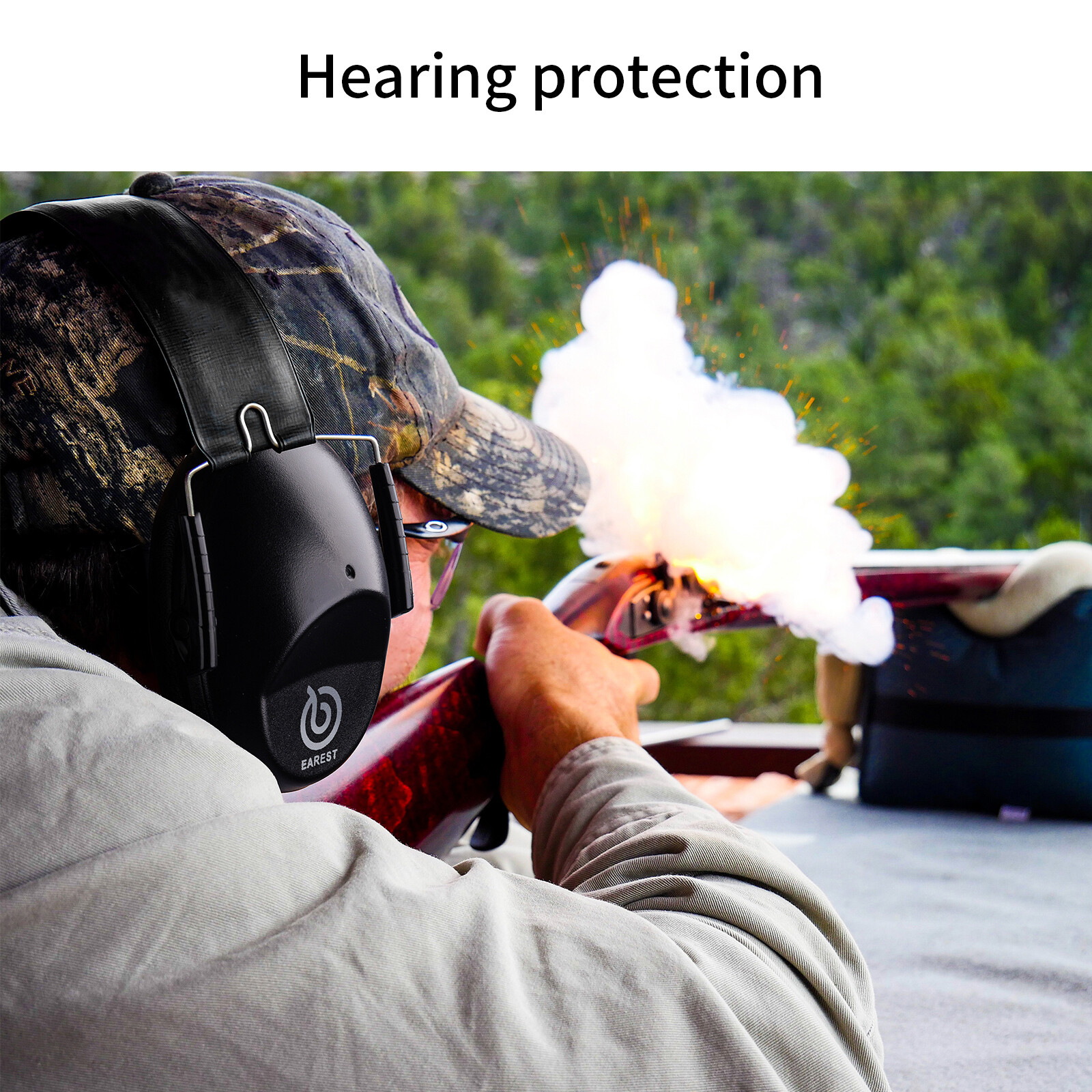 EAREST Protection Ear Muffs Hearing Noise Reduction For Gun Shooting Range