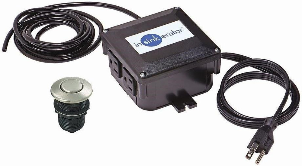 Garbage Disposal Air Switch Kit, Dual Outlet Sink Top Switch Button for All Foo